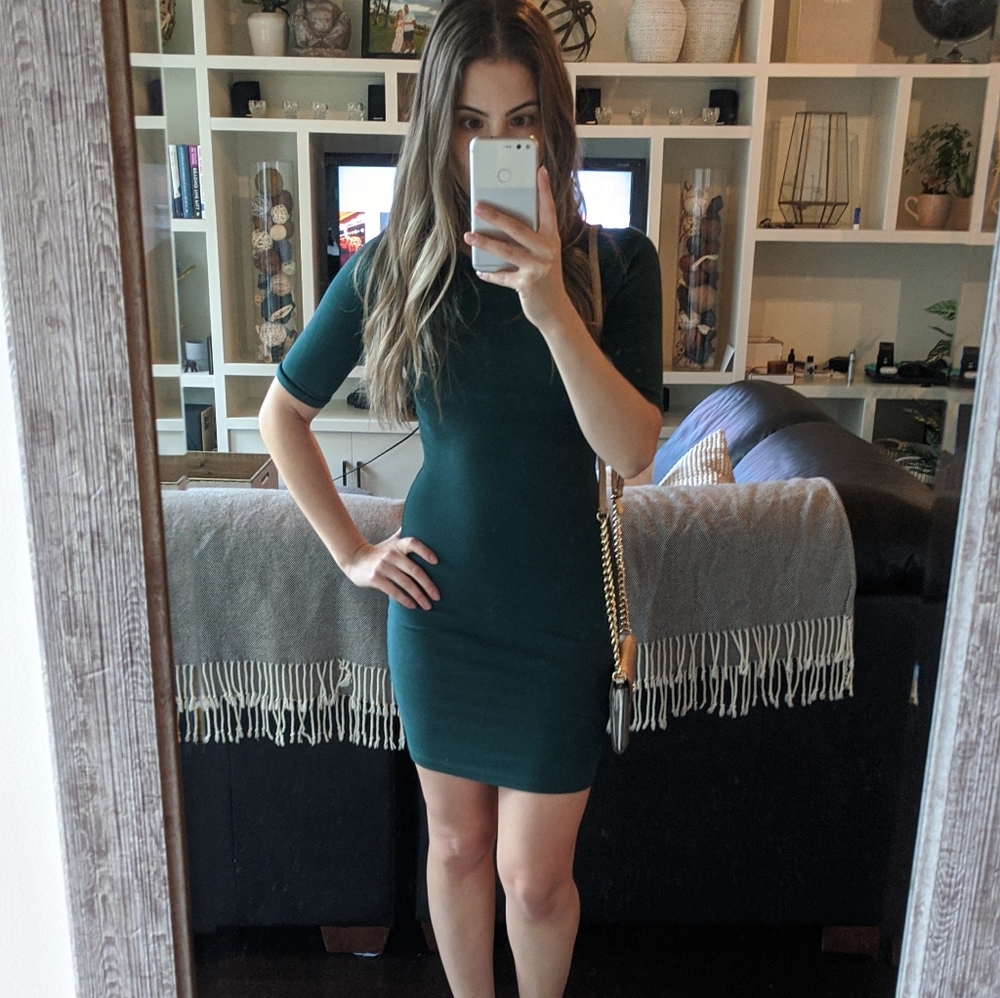 Hunter Green T-shirt Dress